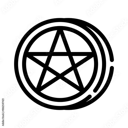 pentacle line icon