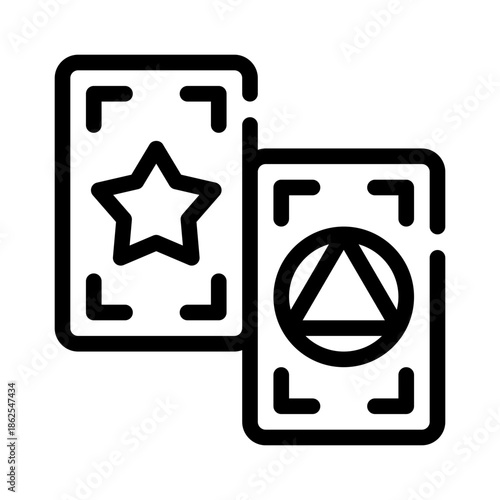 tarot card line icon