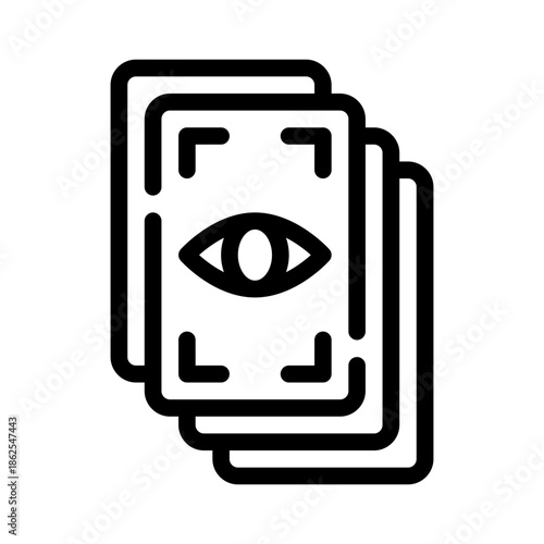 tarot sword line icon