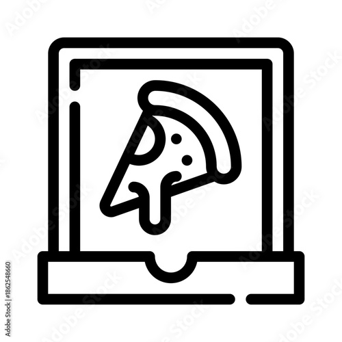 pizza slice line icon