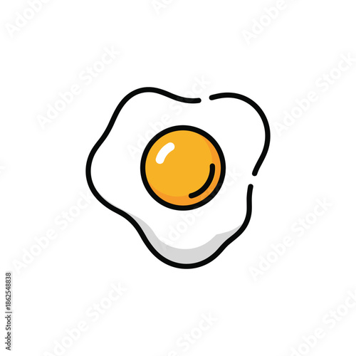 fried egg vector illustration