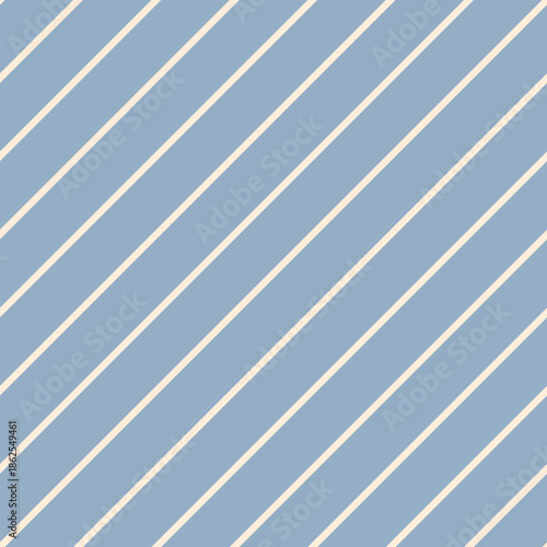 Seamless cream diagonal stripe pattern on soft blue background. Clean geometric vector design for branding, packaging, textiles, web backgrounds, and print use.