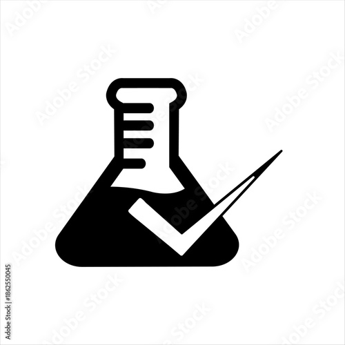 Title:
Blood Sample Vial Test Tube Icon – Medical Laboratory Black and White Vector

Description:
Clean black and white blood sample vial test tube icon for medical laboratory 