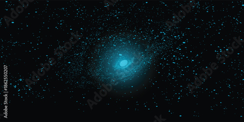 Fantastic vector background, dark space, planets, galaxies and stars,art
