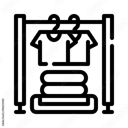 clothing rack line icon