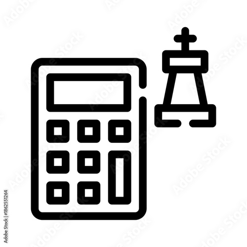 calculator line icon