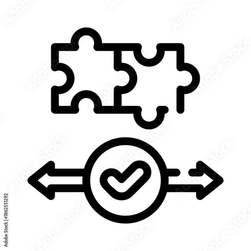 puzzle piece line icon