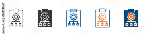 Project Plan Icon Set Multiple Style Collection 