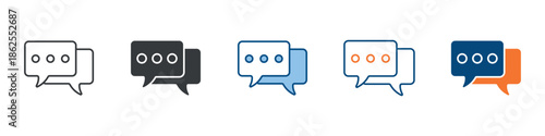 Conversation Icon Set Multiple Style Collection 