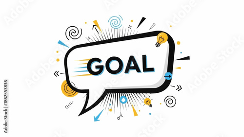 Goal Setting - Visual Representation of Achieving Objectives and Targets.