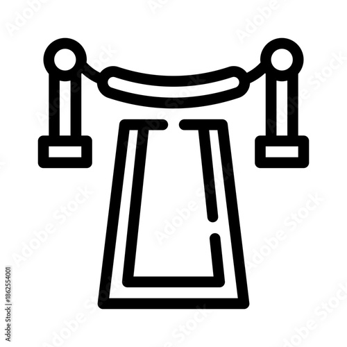 red carpet line icon