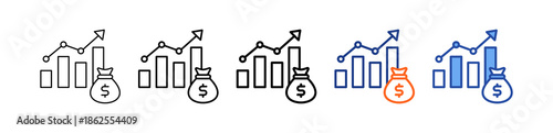 Revenue Recognition Different Set Vector Icon