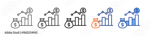 Equity Capital Different Set Vector Icon