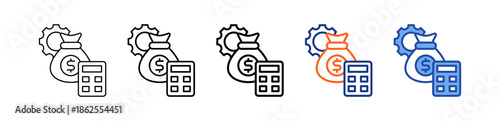 Cost Accounting Different Set Vector Icon
