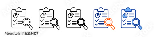 Audit Trail Different Set Vector Icon