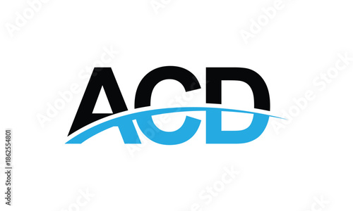 
abstract creative ACD letter logo design.