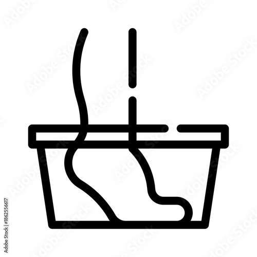 foot bath line icon