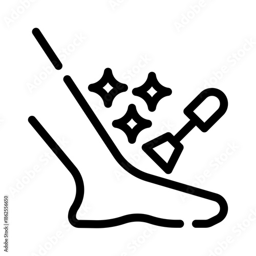 pedicure line icon