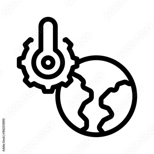 climate control line icon