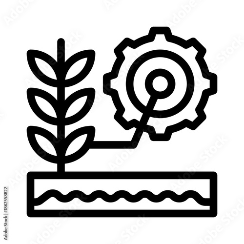 crop management line icon