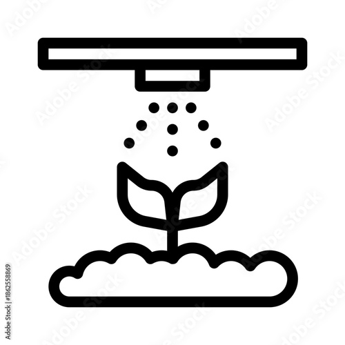 smart irrigation line icon