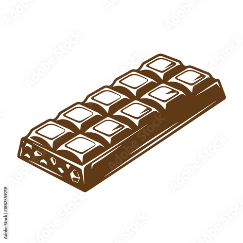 chocolate candy bar with rectangular pieces
