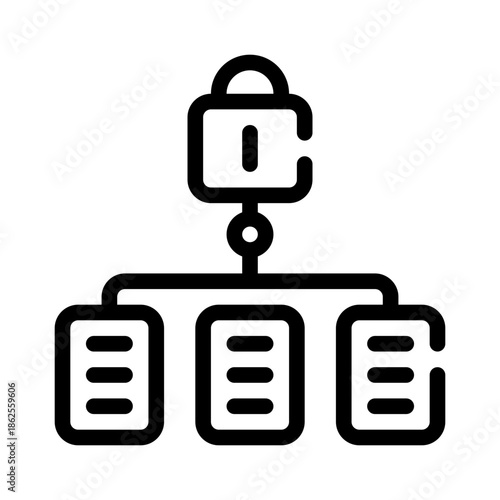 security server line icon