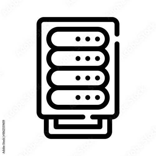 server rack line icon