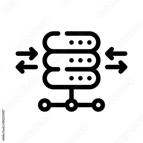 proxy server line icon