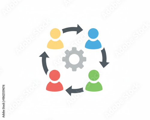 Teamwork and Collaboration Concept Icon