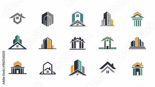 Collection of Real Estate and Architecture Logo Designs.