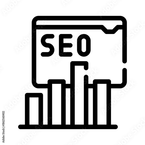 SEO report line icon