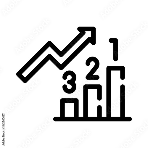 ranking arrow line icon