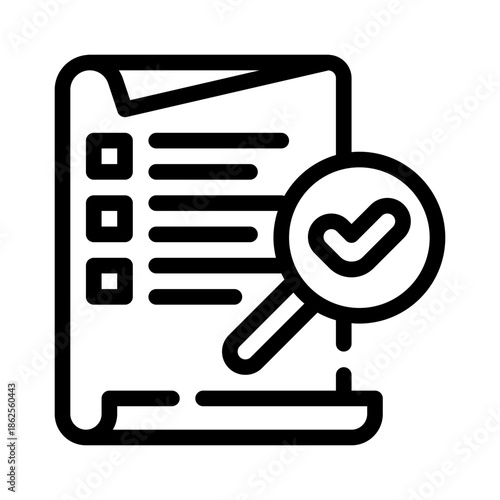 SEO checklist line icon