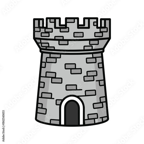 Medieval stone tower Vector