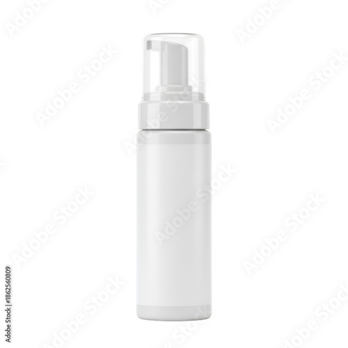 White foam dispenser bottle for beauty product and hygiene cleaning foam