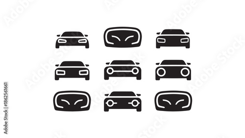 Various car icons displayed in a grid pattern