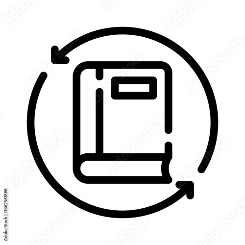 second hand books line icon