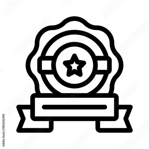award seal line icon