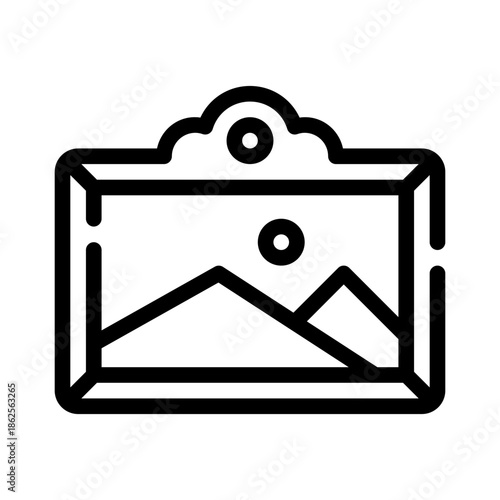 photo frame line icon