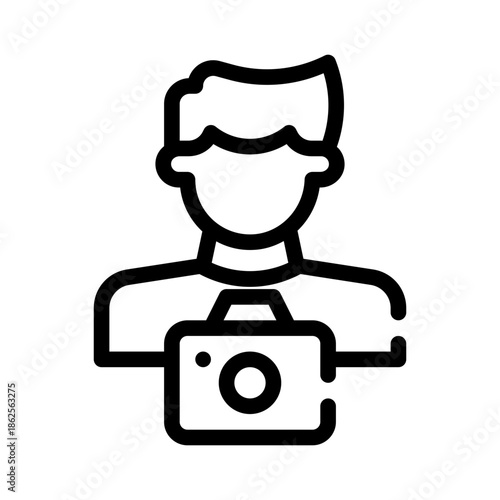 photograph line icon