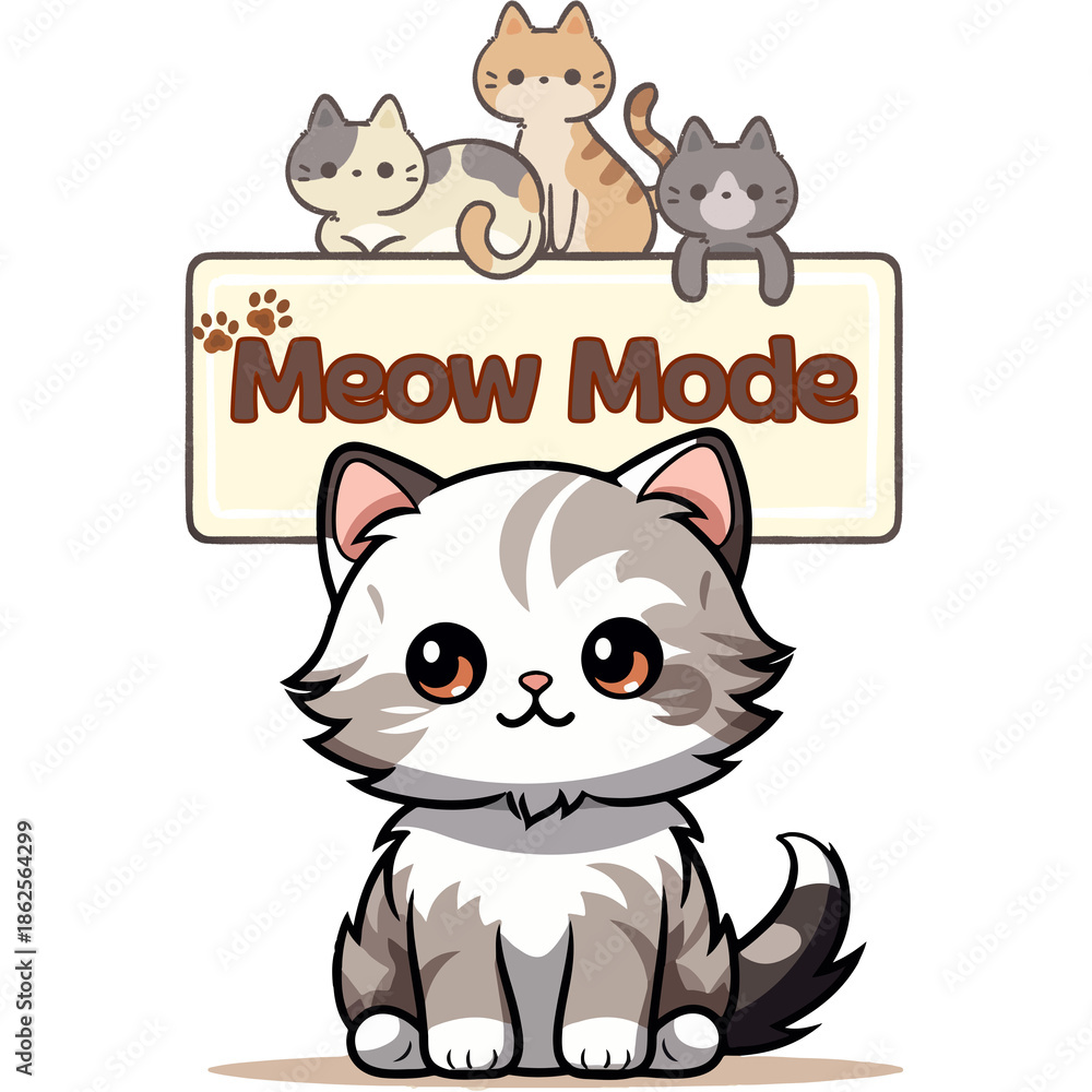 Obraz premium Meow Script - 1