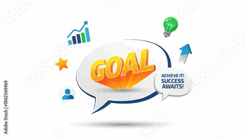 Goal Achievement - Visualizing Success with Growth, Ideas, and Teamwork.