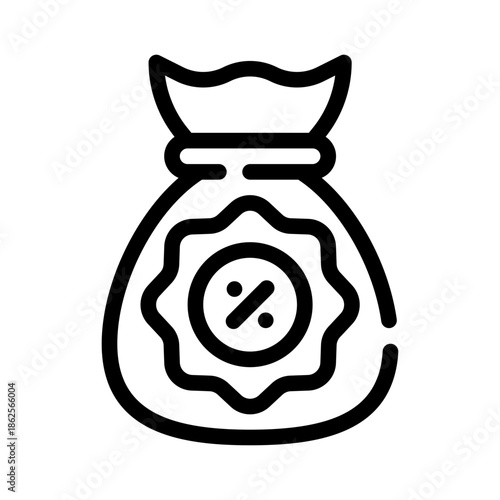 discount badge line icon
