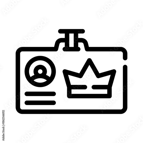 membership card line icon