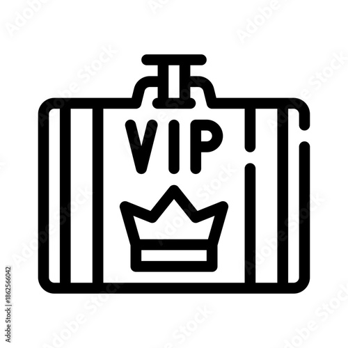 VIP badge line icon