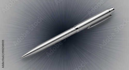 Wallpaper Mural Elegant silver pen poised on a radiant background for writing concepts Torontodigital.ca