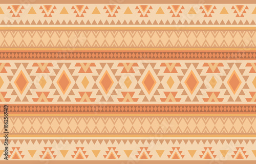 Ethnic tribal colorful aztec stripe background. Seamless tribal pattern, folk embroidery, tradition geometric  ornament. Traditional design for fabric, textile, print, rug, paper, carpet