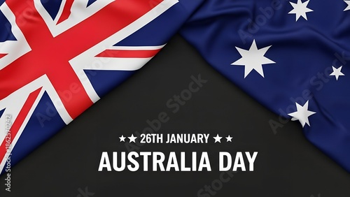 Wallpaper Mural Happy Australia Day 26th January, Celebrating Australia Day with the Australian and UK Flags Torontodigital.ca