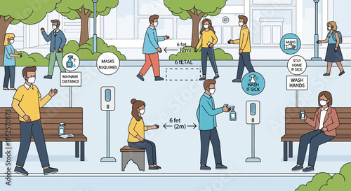 People Wearing Masks in Public.